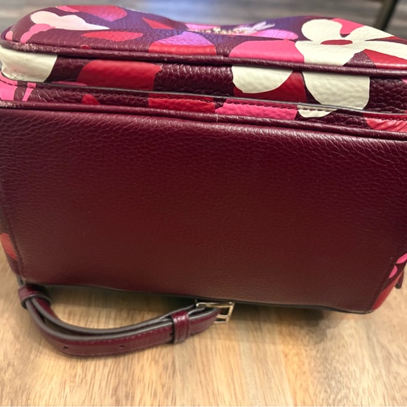 Kate Spade Burgundy and Cream Floral Backpack - Picture 11 of 13